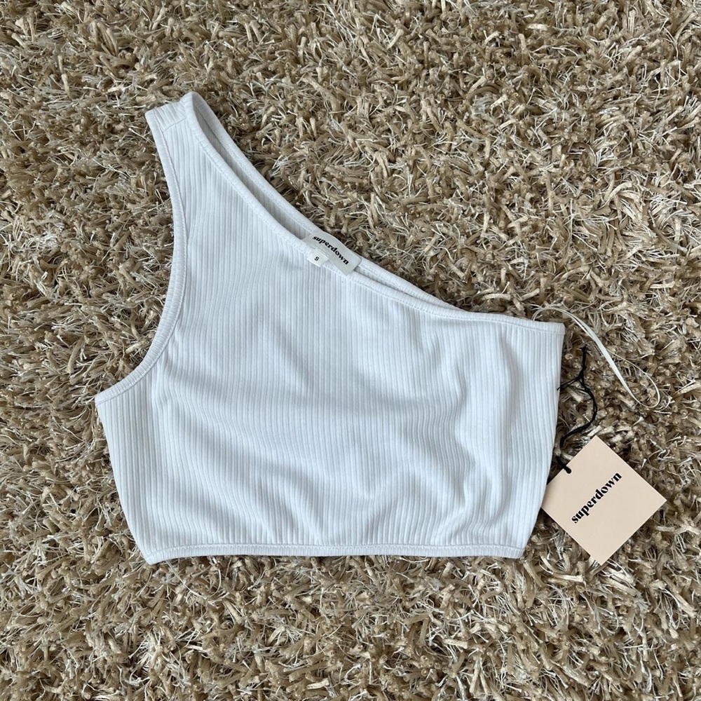 revolve superdown one shoulder top